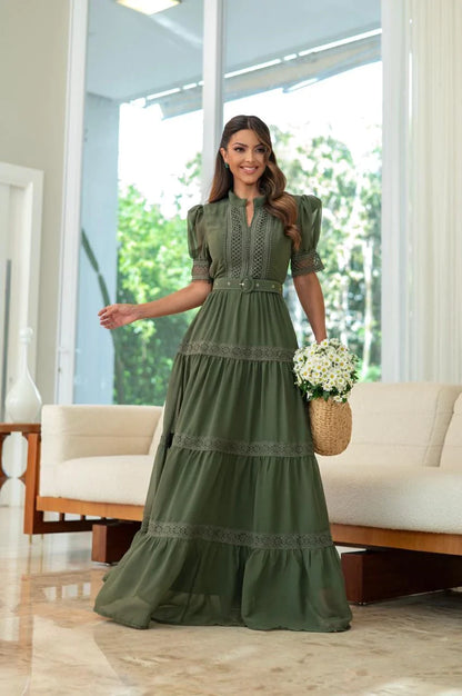 Vestido Longo Musseline