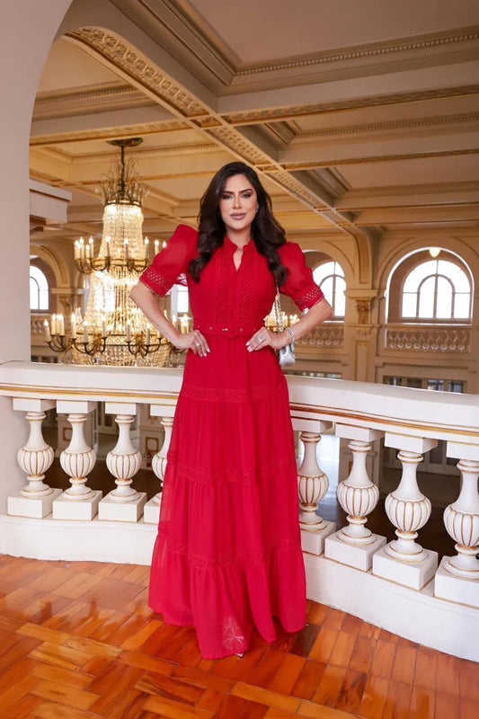 Vestido Longo Musseline