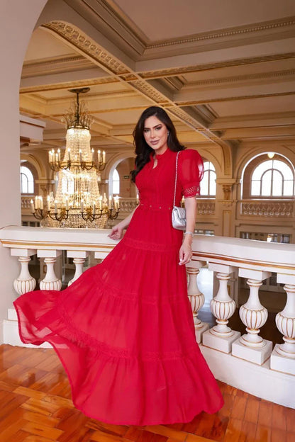 Vestido Longo Musseline