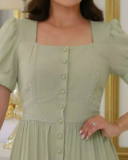 Vestido Aline Chamise - Vista lateral