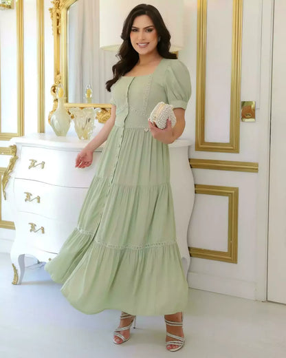 Vestido Aline Chamise - Detalhe