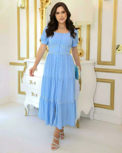 Vestido Aline Chamise - Costas