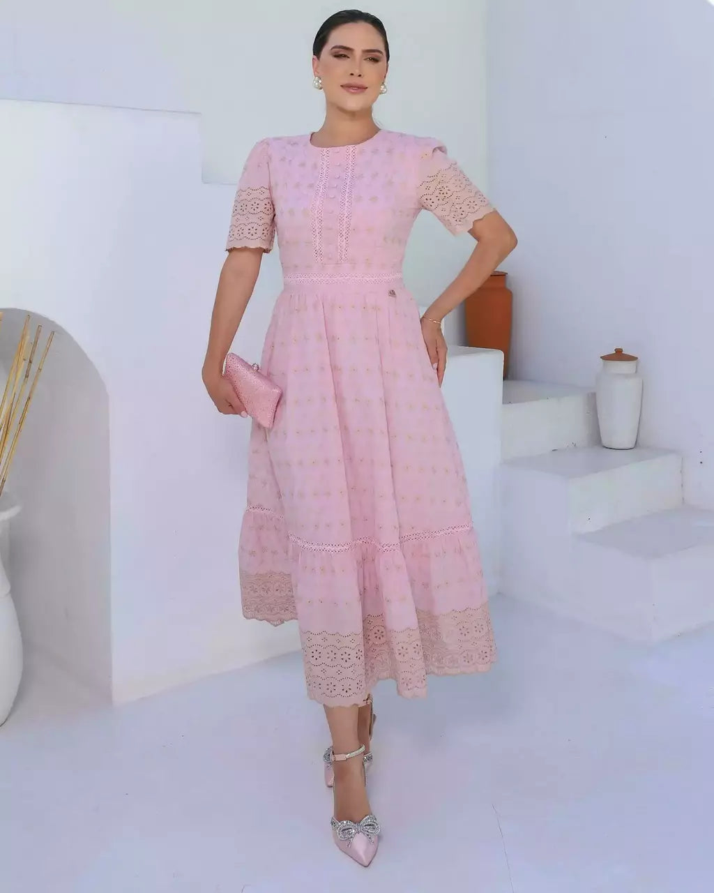 Vestido Diana em Lese Max Midi