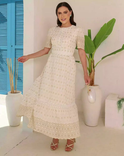 Vestido Diana em Lese - Detalhe